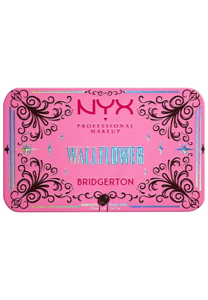 Rouge Bridgerton Royal Flush Blush Palette 01, mit Sheabutter, Mangobutter und Mandelbutter fra NYX Professional Makeup i Lyserød – produktbillede 3 af 5
