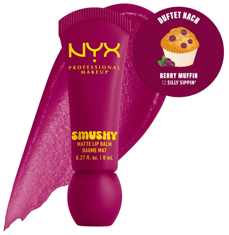 Smushy Matte Lip Balm Lippenbalsem von NYX Professional Makeup in Donkerrood, 8 ml – Produktfoto 3 von 5