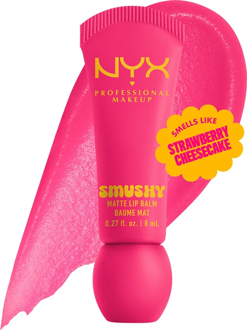 Smushy Matte Lippenbalsem - Zachte, Matte Finish - Met mochi rijstpoeder en suiker-ceramiden - 1 ST von NYX Professional Makeup in Sweet Smack – Produktfoto