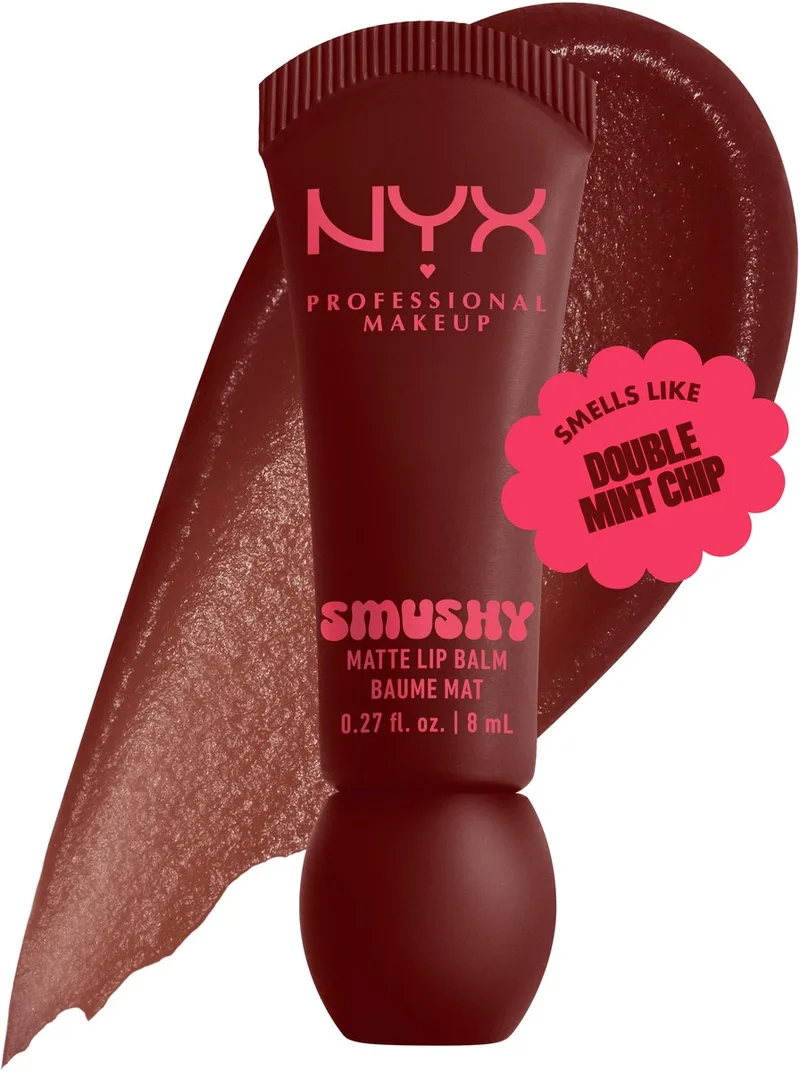 Smushy Matte Lippenbalsem - Zachte, Matte Finish - Met mochi rijstpoeder en suiker-ceramiden - 1 ST de NYX Professional Makeup en Smudge Fudge – photo du produit