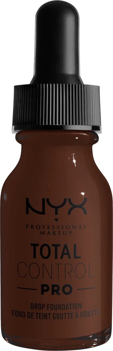 Total Control Pro Drop Foundation - TCPDF25 Deep Ebony - Foundation by NYX Professional Makeup in Donkerbruin – product photo