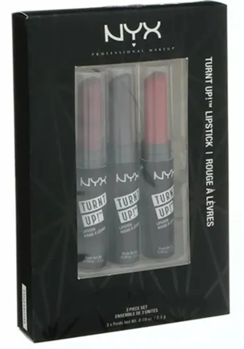 Turnt Up Lipstick - 3 kleuren - Wine & Dine , Hollywood - 02 / 09 / 06 by NYX Professional Makeup in Dahlia – product photo