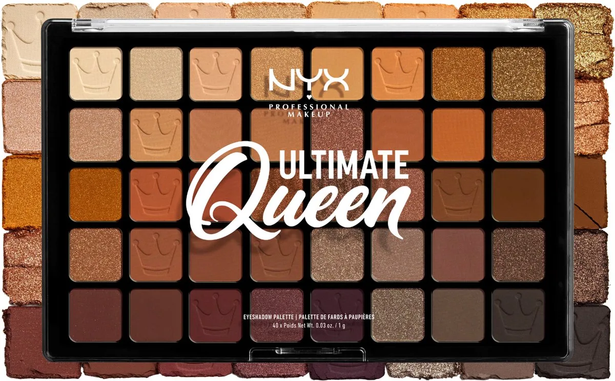 Ultimate Queen 40 Pan Shadow Palette - UUSP03 - Oogschaduw palette von NYX Professional Makeup in Mehrfarbig – Produktfoto