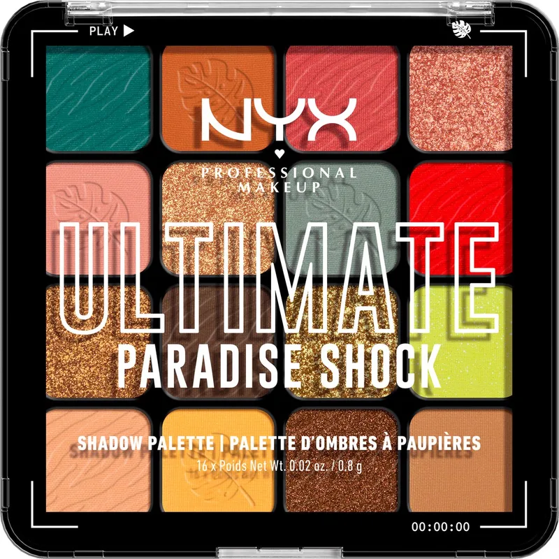 Ultimate Shadow Palette - Oogschaduw Palet von NYX Professional Makeup in Tropic Shock – Produktfoto