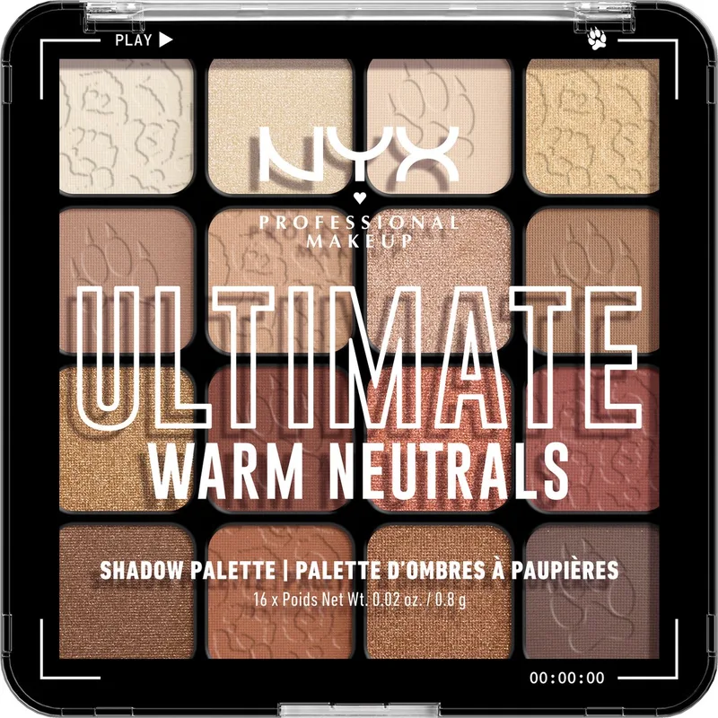 Ultimate Shadow Palette - Oogschaduw Palet van NYX Professional Makeup in Warm Neutrals – productfoto