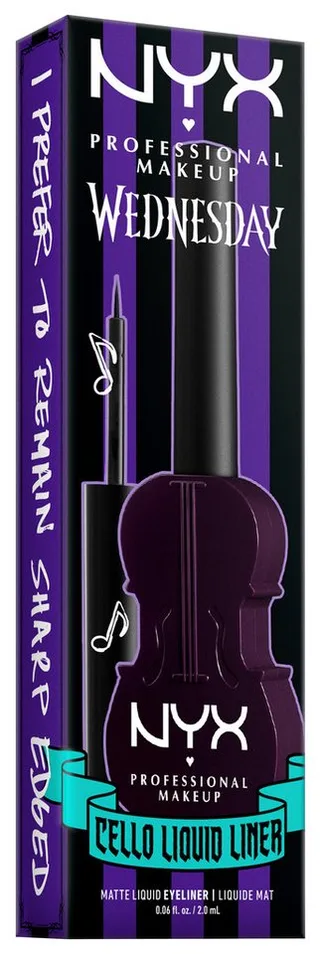 Wednesday Cello Vivid Matte Purple Liquid Eyeliner Eyeliner von NYX Professional Makeup in Schwarz, 2 ml – Produktfoto 2 von 5