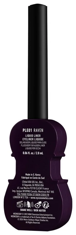 Wednesday Cello Vivid Matte Purple Liquid Eyeliner Eyeliner von NYX Professional Makeup in Schwarz, 2 ml – Produktfoto 4 von 5