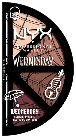 Wednesday Stained Glass Palette Contour Contouring Palette fra NYX Professional Makeup i 1 st – produktbillede 2 af 5