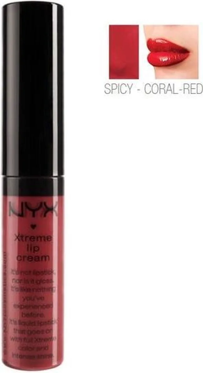 Xtreme Shine Lip Cream Liquid Lipstick - XLC03 Spicy by NYX Professional Makeup in Red – product photo