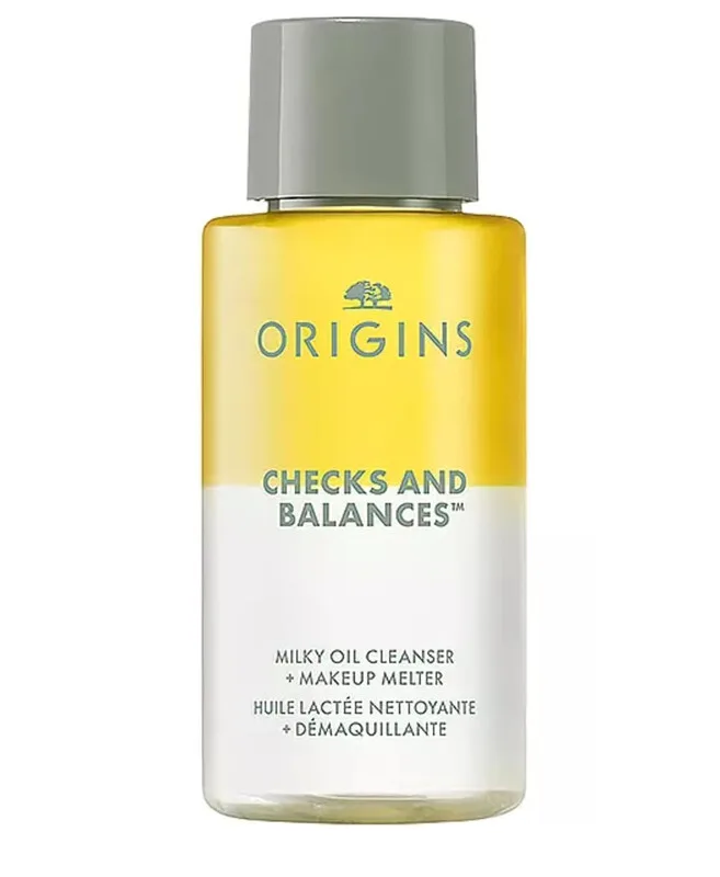 Checks And Balances milchiger Ölreiniger + Make-up-Entferner fra Origins i 30 ml – produktbillede