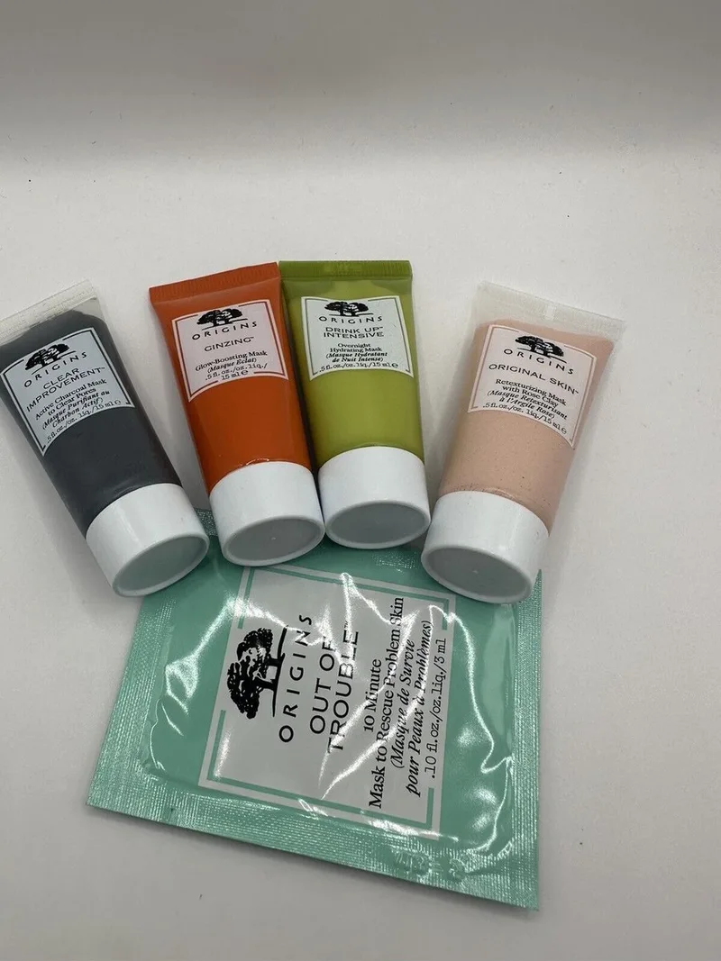 ORIGINS 5 Piece Skin Care Travel Set Masker 4 x 15 ml fra Origins i Sort, 3 ml – produktbillede