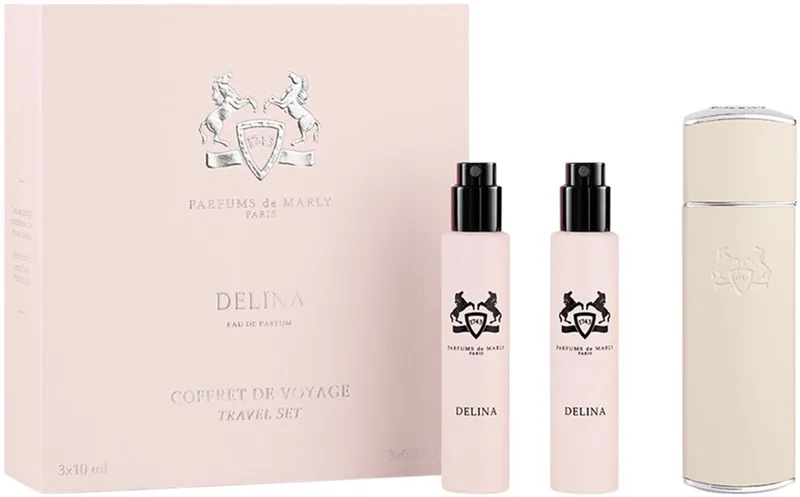 Delina - Purse Spray Set - Eau de Parfum - 3 x 10 ml - Inclusief Travelcase van Parfums de Marly – productfoto