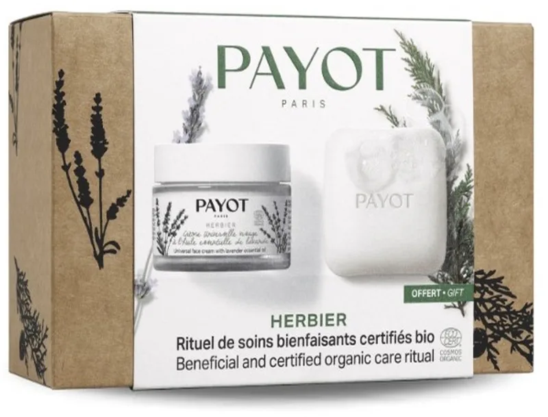Duo Organic Care Ritual Gift Set Universal Face Cream + 85g Nourishing Body Massage Bar fra Payot i 50 ml – produktbillede