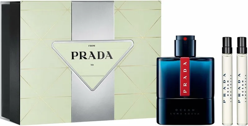Luna Rossa Ocean Gift Set 100 ml EdT + 10 ml EdT + 10 ml EdT de Prada – photo du produit