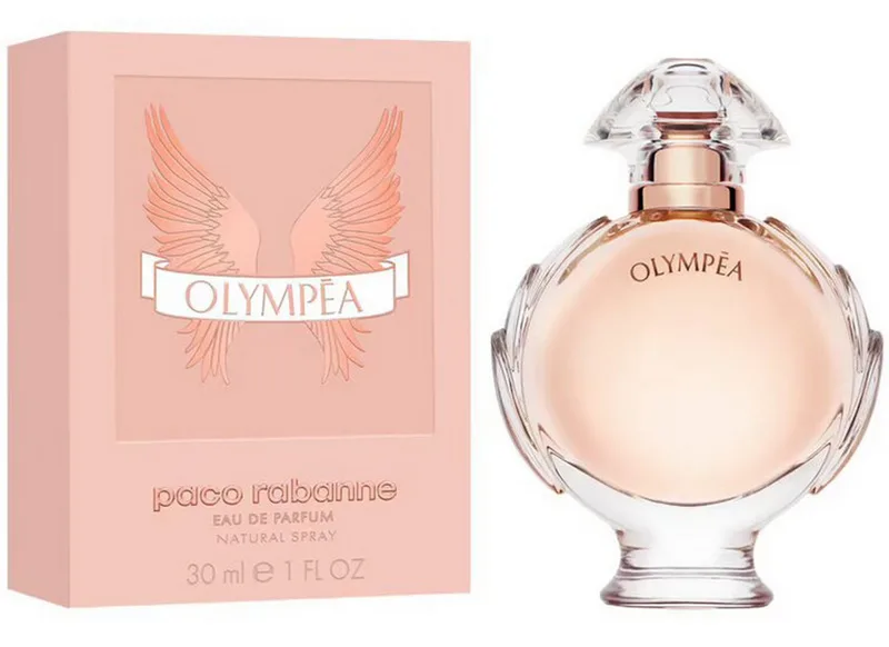 Eau de Parfum Olympéa EDP Damen Spray, Salzig-orientalischer Duft mit Jasmin, Vanille, Ingwer und Mandarine by Rabanne – product photo