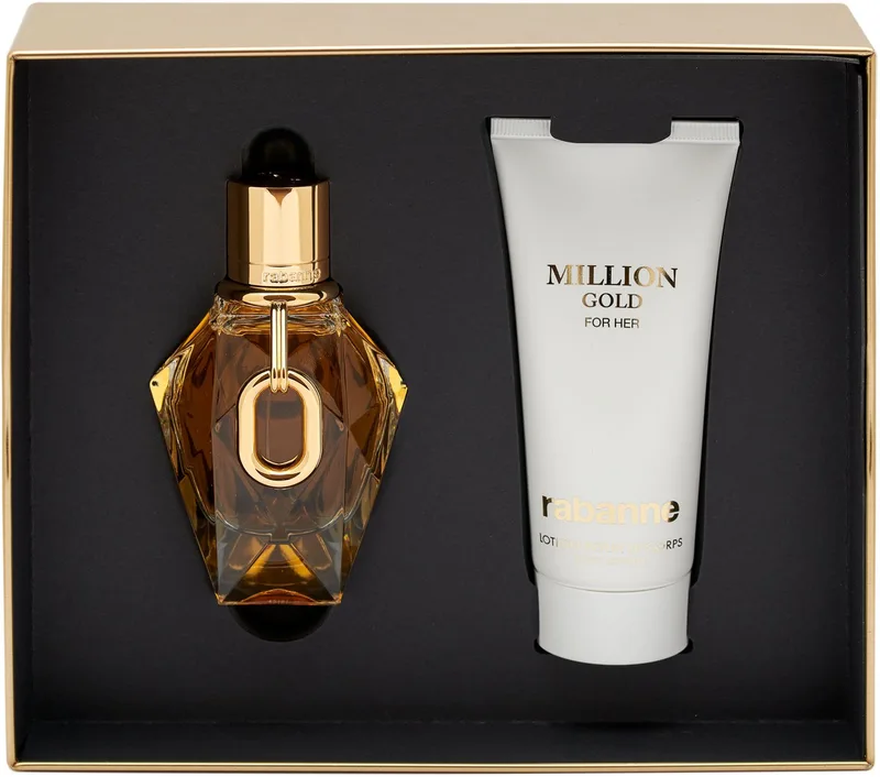 Eau de Parfum Rabanne Million Gold for Her Set, 2-tlg., mit holziger Note fra Rabanne – produktbillede 1 af 2