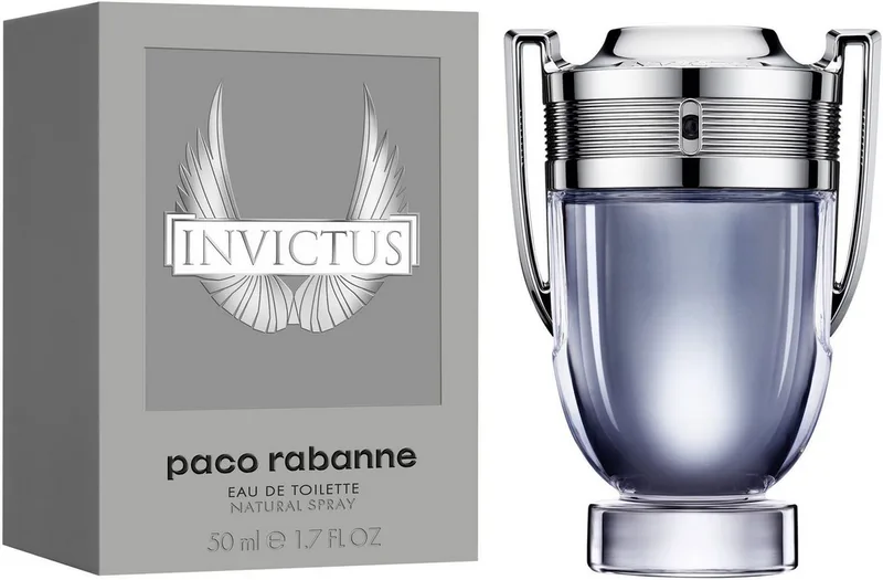 Eau de Toilette Invictus EDT Herren Spray, Frisch-aquatischer Duft mit Grapefruit, Lorbeer und Meeresnoten van Rabanne – productfoto