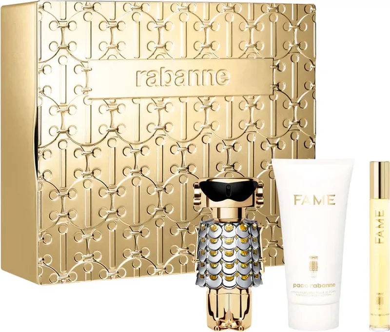 Fame Geschenkset - Eau de Parfum 50 ml - + Body Lotion 75 ml + EDP 10 ml fra Rabanne – produktbillede