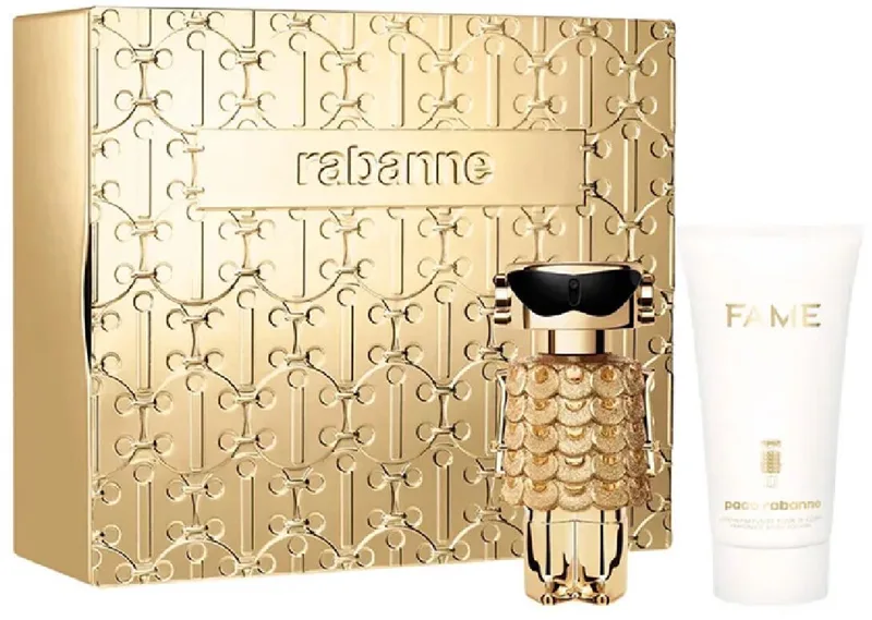 Fame Intense Giftset - 50 ml eau de parfum spray + 75 ml bodylotion - cadeauset voor dames by Rabanne – product photo