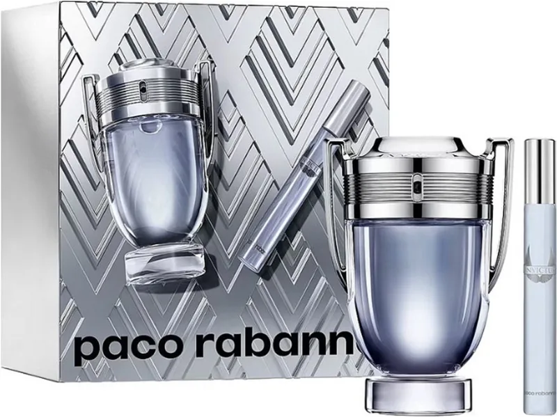 Invictus Gift Set – Eau de Toilette 100 ml + Travel Spray 10 ml fra Rabanne – produktbillede