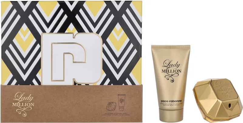 Lady Million Giftset, eau de parfum 50ml + bodylotion 75ml fra Rabanne – produktbillede