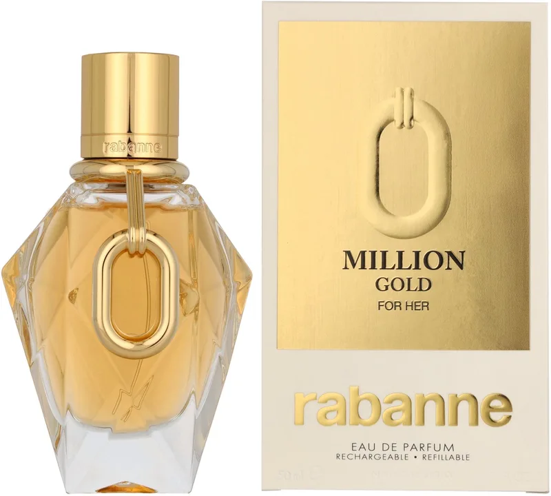 Million Gold For Her - Bloemige eau de parfum voor dames de Rabanne en 50 ml – photo du produit 1 sur 2