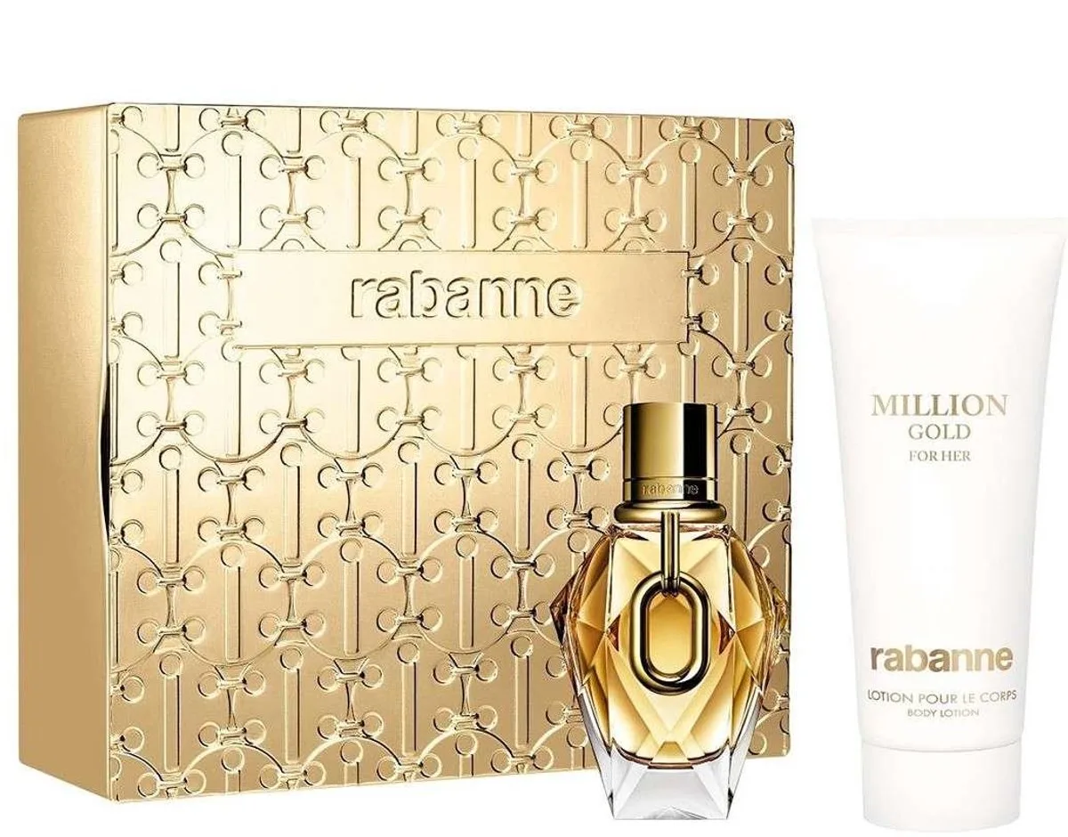 Million Gold for Her Gift Set 50ml EDP + 100ml Body Lotion by Rabanne – product photo