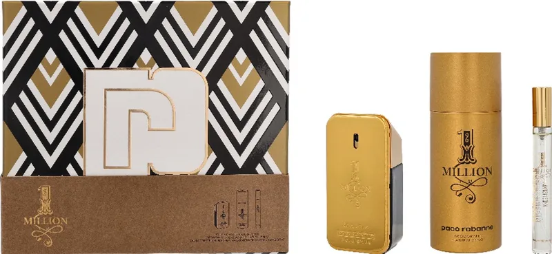 Paco Rabanne 1 Million Set Eau de Toilette 50ml + Deo 150 ml + EDT 10 ml fra Rabanne – produktbillede