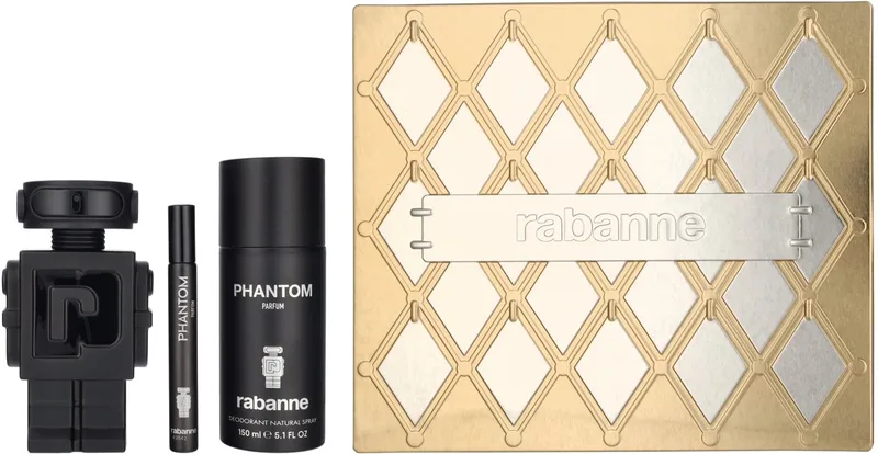 Phantom Giftset 260 ml - Parfum Spray 100 ml/Deo Spray 150ml/Parfum Spray 10ml by Rabanne – product photo