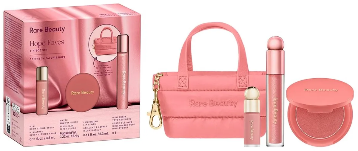 Hope Faves - Soft Pinch blush, liquid blush en lipgloss - Limited Edition Make-up Cadeauset by Rare Beauty – product photo