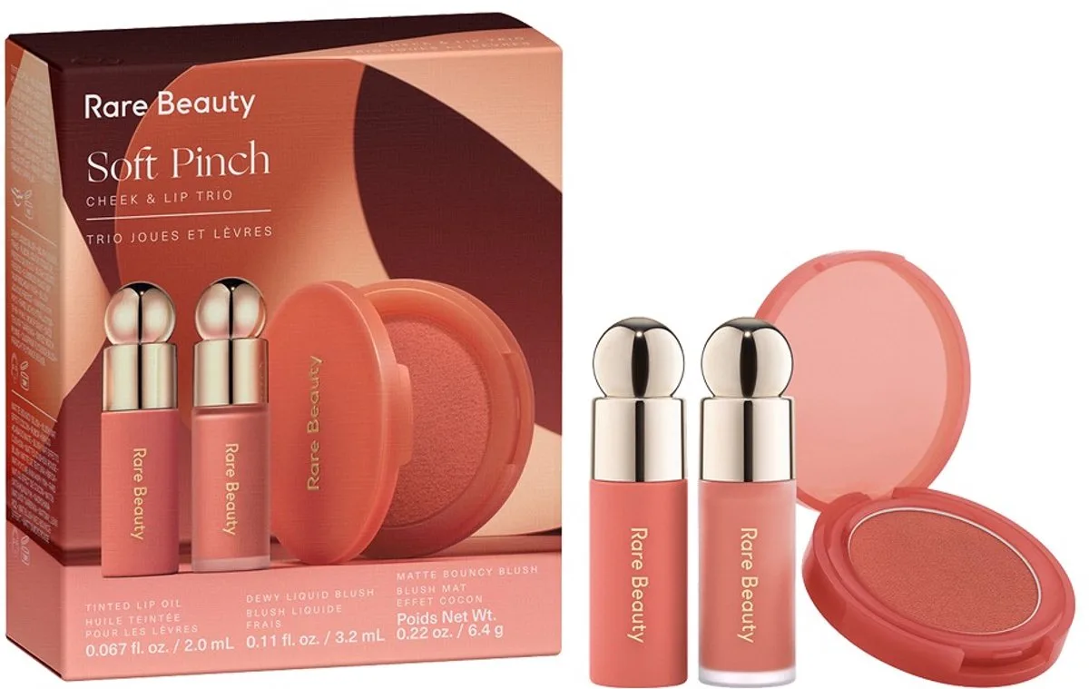 Soft Pinch Cheek & Lip Trio – Blush & Lip Set – Make-up Cadeauset by Rare Beauty – product photo