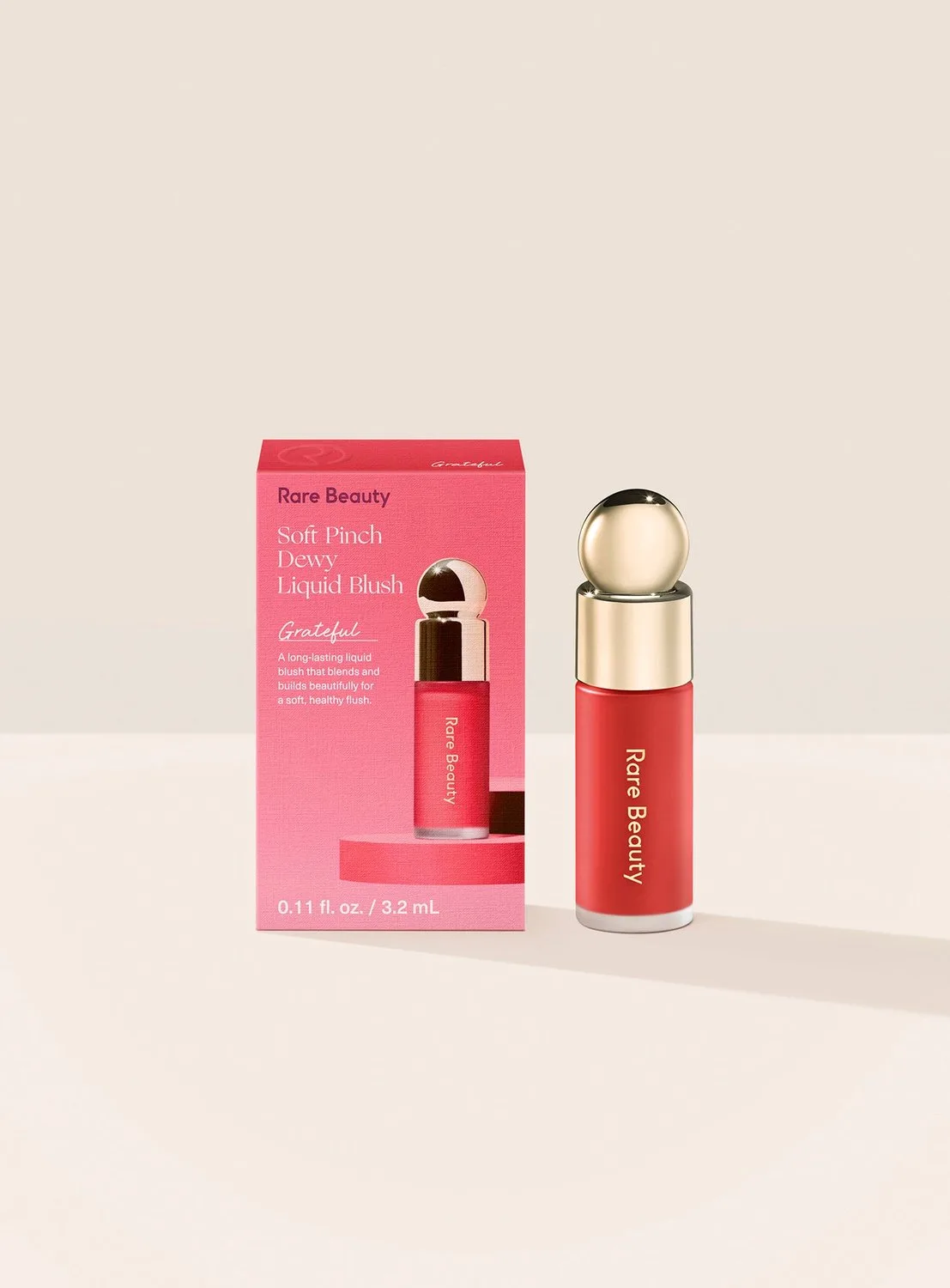 Soft Pinch Liquid Blush Mini - Vloeibare blush mini 3,2 ml van Rare Beauty in Grateful – productfoto