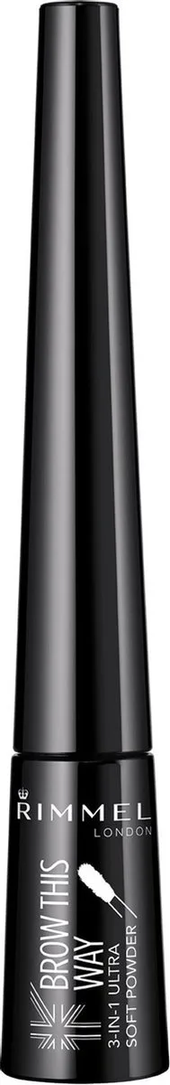 Brow This Way Wenkbrauwpoeder - 004 by Rimmel London in Soft black – product photo