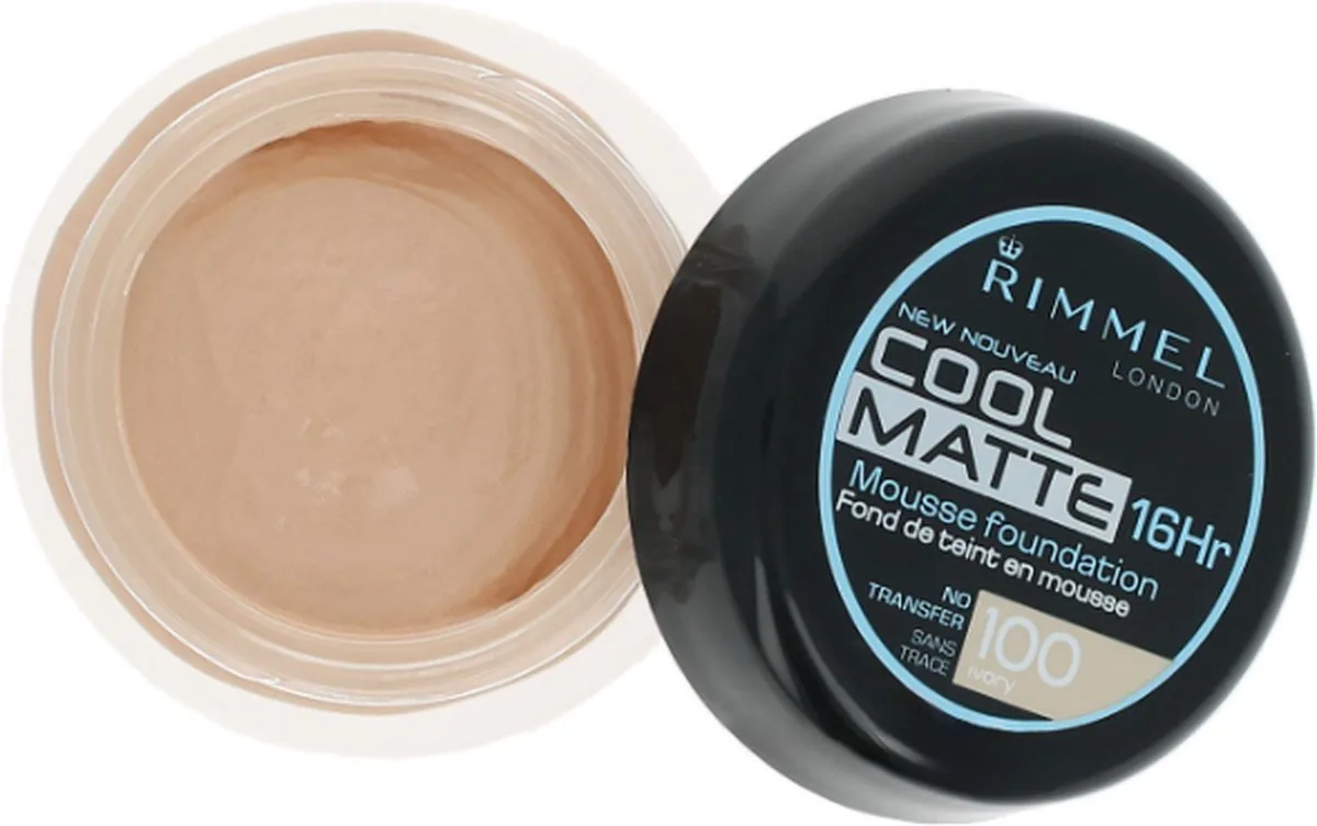 Cool Matte Mousse 16HR Foundation - 100 Ivory by Rimmel London in 100 Ivory – product photo