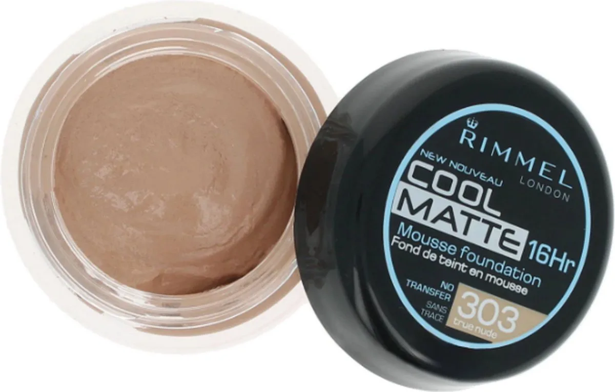 Cool Matte Mousse 16HR Foundation - 303 True Nude by Rimmel London in 303 True Nude – product photo