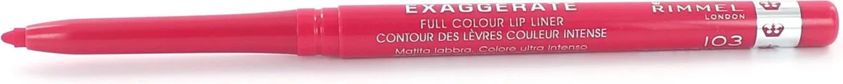 Exaggerate full volume colour - 103 Pink a Punch - Lippotlood by Rimmel London in 103 Pink a Punch – product photo