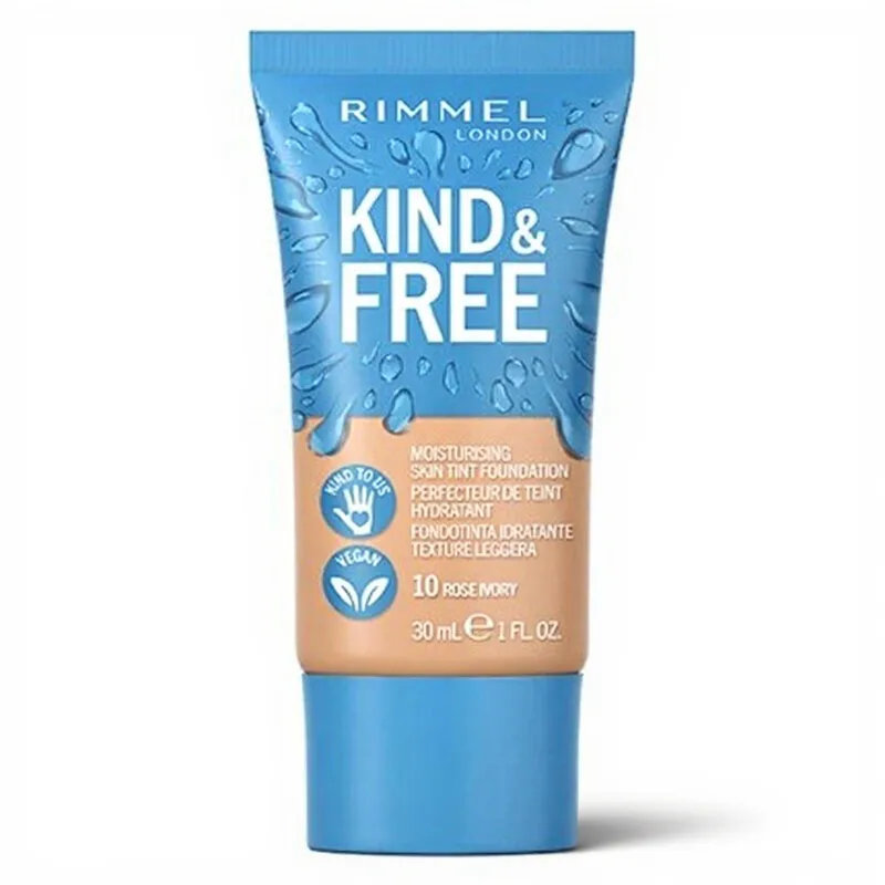 Kind + Free Feuchtigkeitsspendende Hauttönung Foundation Rose Ivory 10 fra Rimmel London – produktbillede