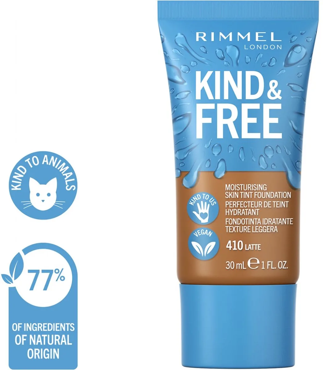 KIND & FREE Vegan Foundation - 410 Latte by Rimmel London in 410 Latte – product photo
