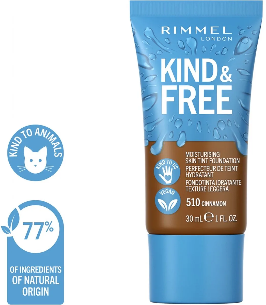 KIND & FREE Vegan Foundation - 510 Cinnamon de Rimmel London en 510 Cinnamon – photo du produit