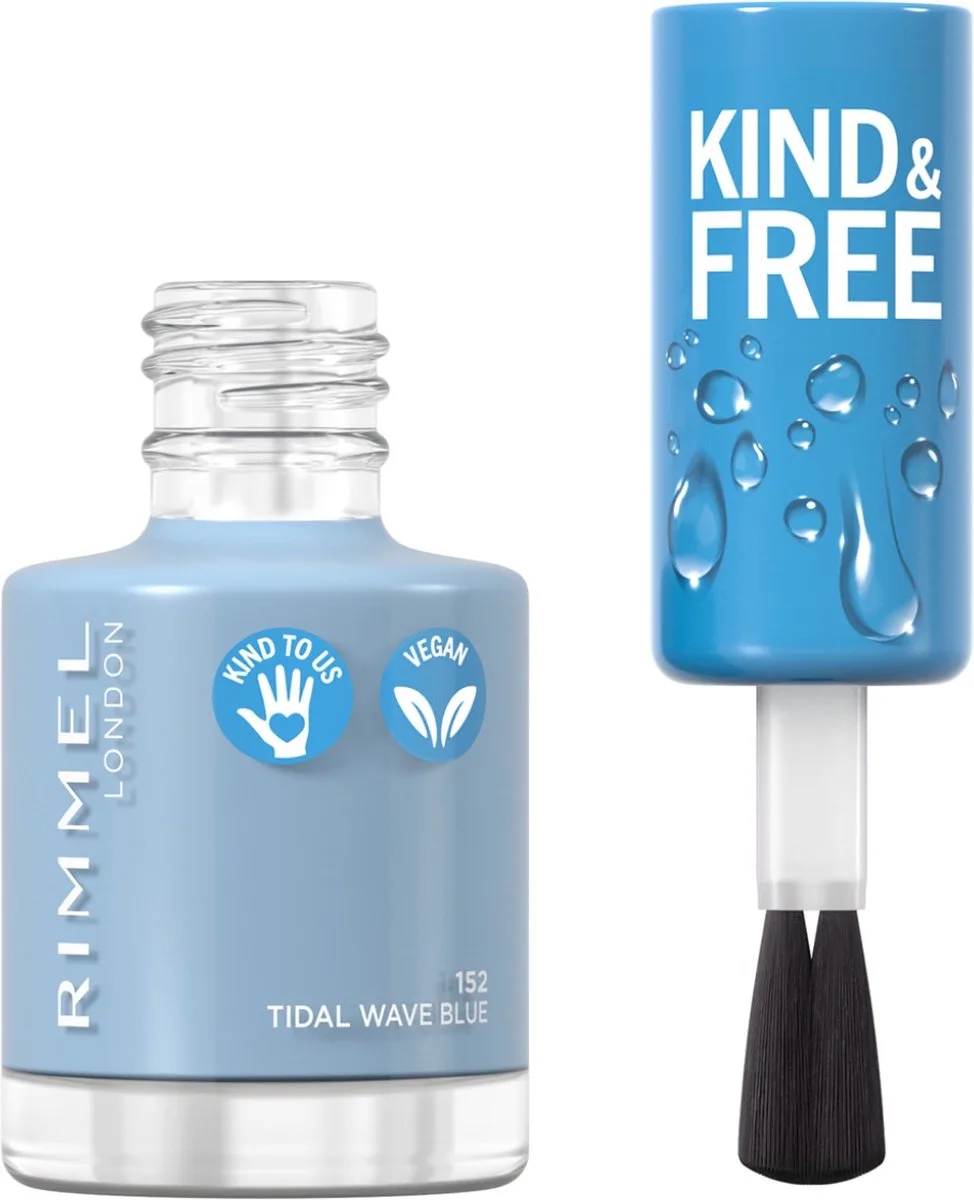 KIND & FREE Vegan Nagellak - 152 Tidal Wave Blue by Rimmel London in 152 Tidal Wave Blue – product photo