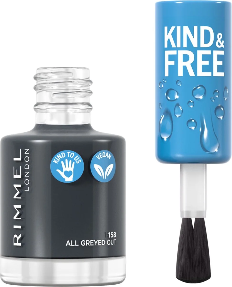 KIND & FREE Vegan Nagellak - 158 All Greyed Out by Rimmel London in 158 All Greyed Out – product photo