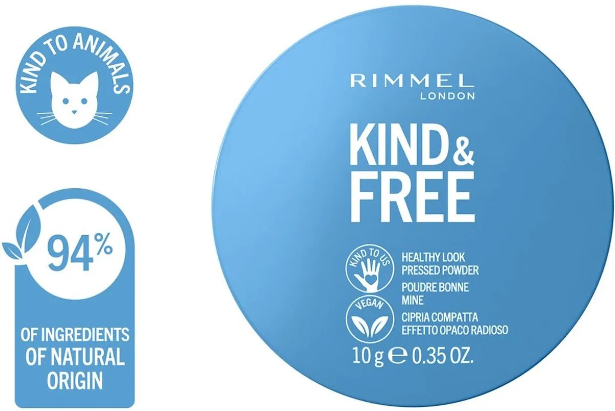 KIND & FREE Vegan Pressed Powder Gezichtspoeder 040 Tan by Rimmel London in 040 Tan – product photo