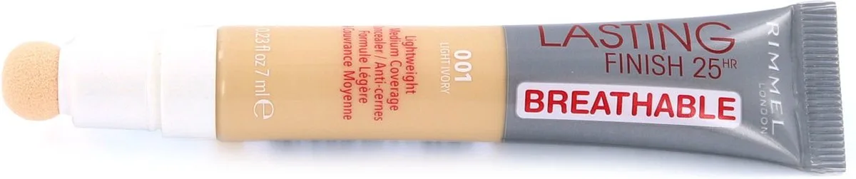 Lasting Finish 25 HR Breathable Concealer - 001 Light Ivory by Rimmel London in Licht Ivoor – product photo
