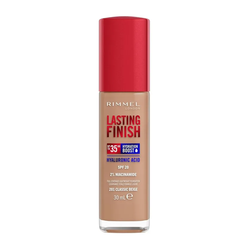 Lasting Finish 35-Stunden Foundation 201 Classic Beige 30 ml fra Rimmel London – produktbillede