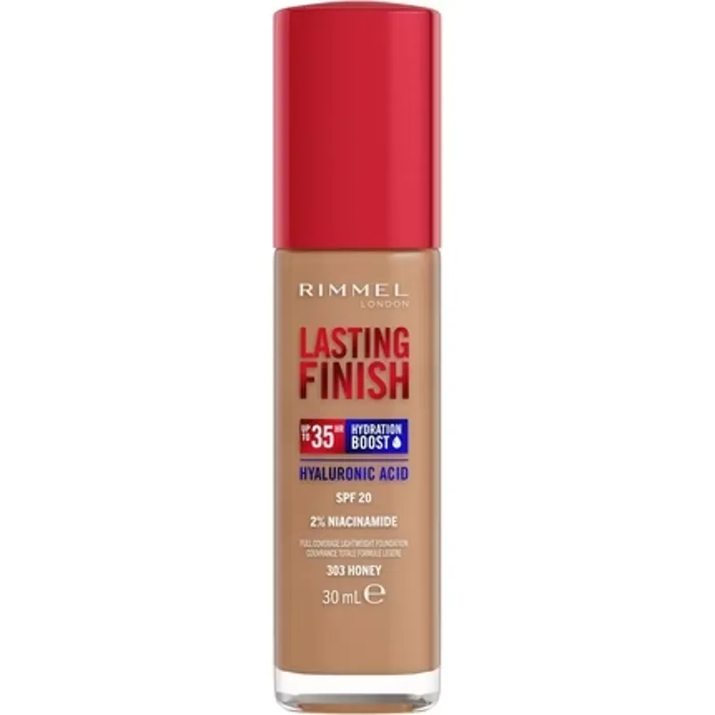Lasting Finish 35hr Foundation 303 Honey Volle Deckkraft Feuchtigkeitsspendend fra Rimmel London – produktbillede