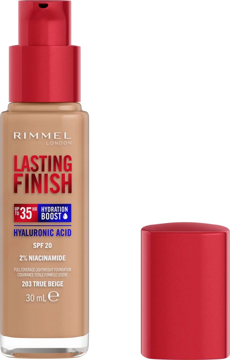 Lasting Finish 35HR Liquid Foundation 30 ML by Rimmel London in 203 True Beige – product photo