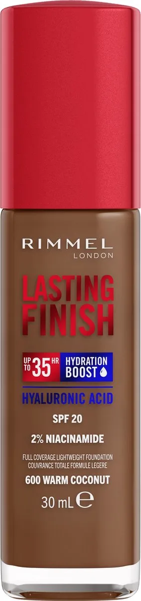 Lasting Finish 35HR Liquid Foundation 30 ML van Rimmel London in 600 Warm Coconut – productfoto