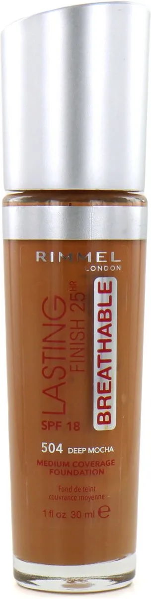 Lasting Finish Breathable Foundation Deep Mocha - Beige by Rimmel London in 504 Deep Mocha – product photo