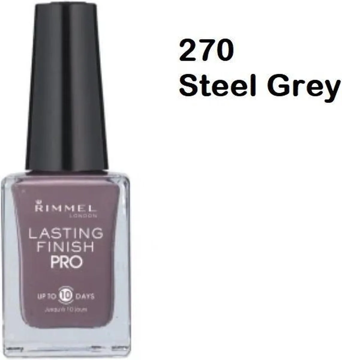 Lasting Finish PRO Nagellak - 270 Steel Grey fra Rimmel London i 270 Steel Grey – produktbillede