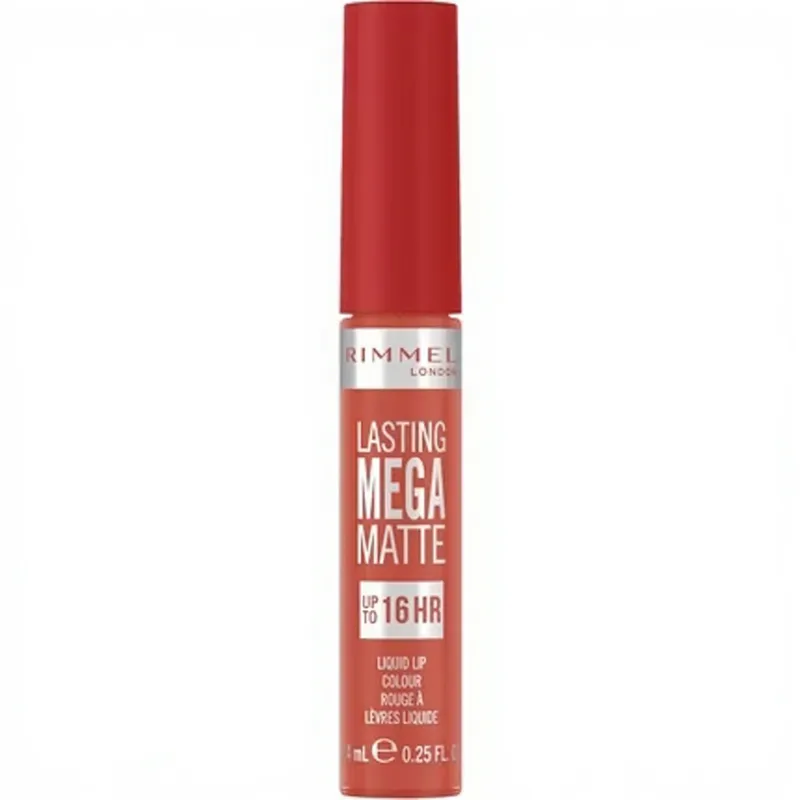 Lasting Mega Matte Flüssiger Lippenstift Langanhaltend Feuchtigkeitsspendend Vegan von Rimmel London – Produktfoto